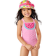 Girls Striped Embroidered Watermelon One Piece Swimsuit - Splish-Splash