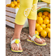 Girls Applique Lemon Sandals - Citrus & Sunshine