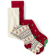 Girls Holiday Tights 2-Pack - Christmas Cabin
