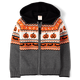 Boys Halloween Fairisle Fleece Zip Up Hoodie - Halloween