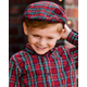 Boys Plaid Newsboy Hat - Family Celebrations Red