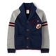 Boys Embroidered Varsity Cardigan - Campus Cuties