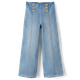 Girls Button High Rise Wide Leg Jeans - Little Essentials