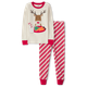 Kids Embroidered Reindeer Snug Fit Cotton Pajamas - Gymmies