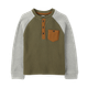 Boys Colorblock Thermal Henley Top - Little Essentials