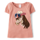Girls Embroidered Horse Puff Sleeve Top - Highland Hills