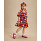 Girls Pumpkin Flannel Ruffle Dress - Fall Celebrations