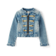 Girls Button Denim Band Jacket - Highland Hills