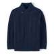 Boys Cable Knit Shawl Sweater - Uniform