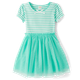 Girls Striped Fit And Flare Dress - Little Essentials