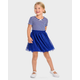 Girls Striped Fit And Flare Dress - Little Essentials