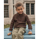 Boys Textured Cable Knit Mock Neck Sweater - Little Essentials