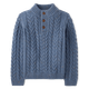 Boys Textured Cable Knit Mock Neck Sweater - Little Essentials