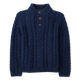 Boys Textured Cable Knit Mock Neck Sweater - Little Essentials