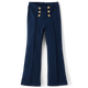 Girls Button Ponte Split Flare Jeggings - Little Essentials